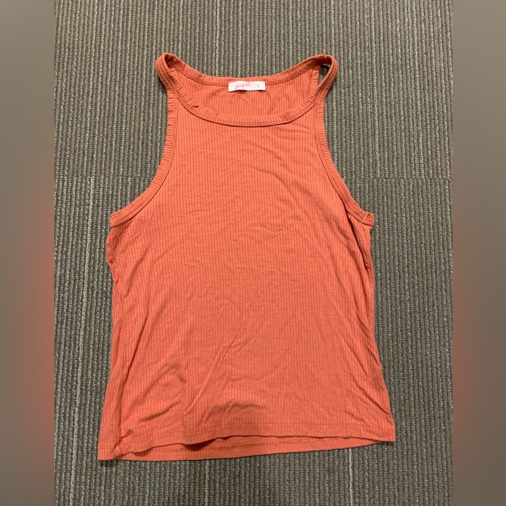 coral tank top